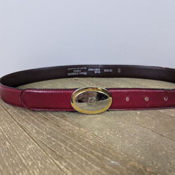 Vintage Pierre Cardin Leather Belt – Adjustable 29.5"–33.5" – Made in France - Picture 3 of 8